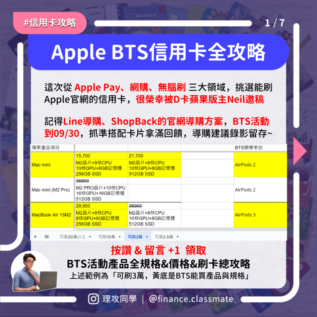 蘋果官網信用卡
Apple BTS信用卡